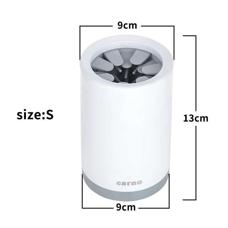 Portable Pet Paw Cleaner Cup - Soft Silicone Brush for Outdoor Cleaning and Grooming