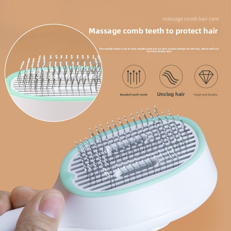 Automatic De-shedding Comb - Ergonomic Design for Pet Cleaning and Grooming