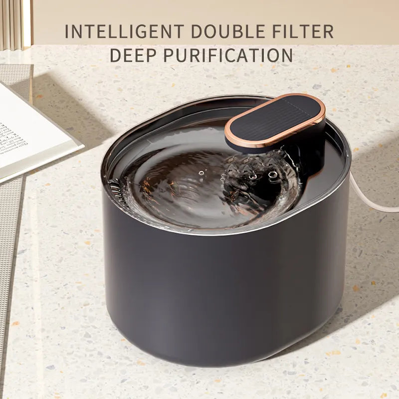 Automatic Pet Water Fountain - Sleek Design - Ideal for Cats and Dogs - Quiet Operation for Peaceful Hydration