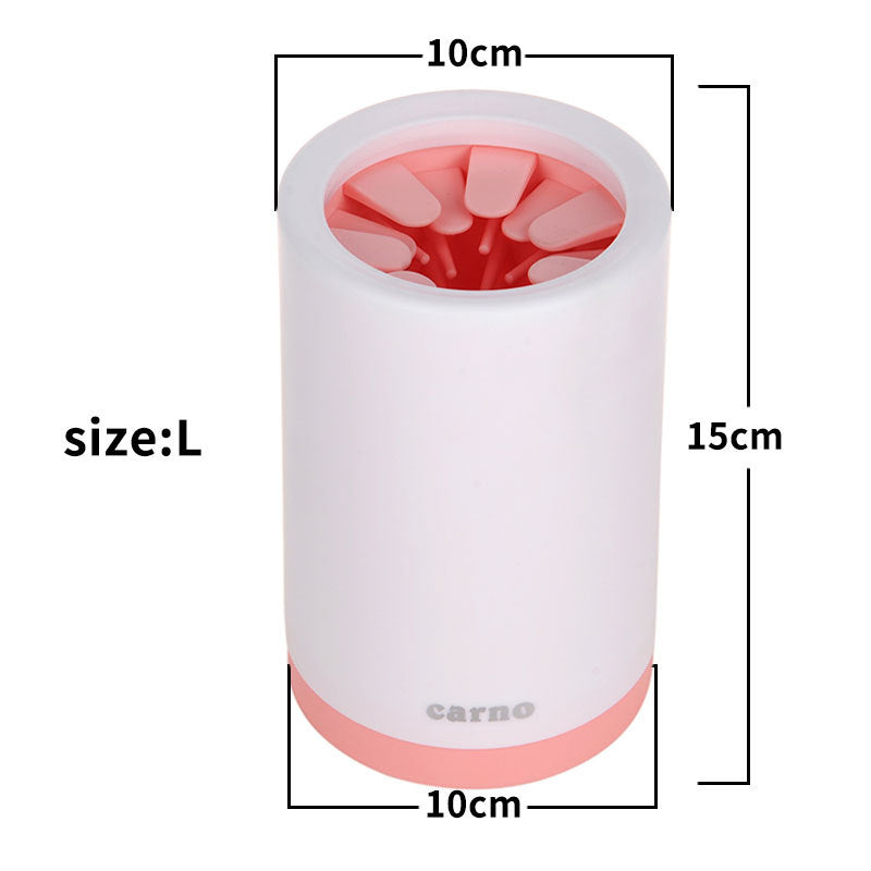 Portable Pet Paw Cleaner Cup - Soft Silicone Brush for Outdoor Cleaning and Grooming