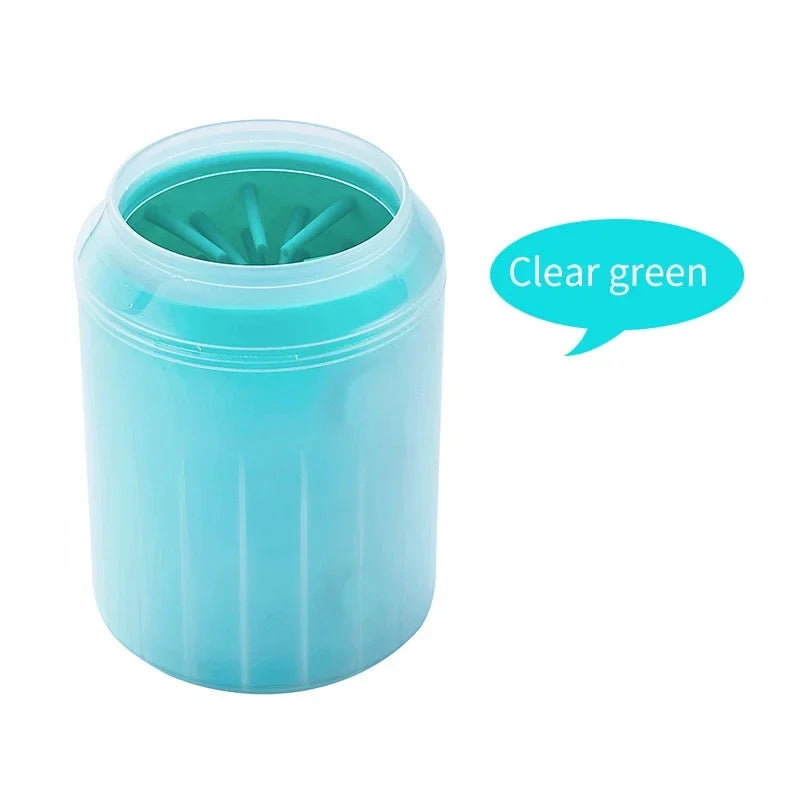Soft Silicone Pet Foot Wash Cup | Cat & Dog Foot Cleaner | Portable Massage Bath Cleaning Tool with Dog Shampoo Brush