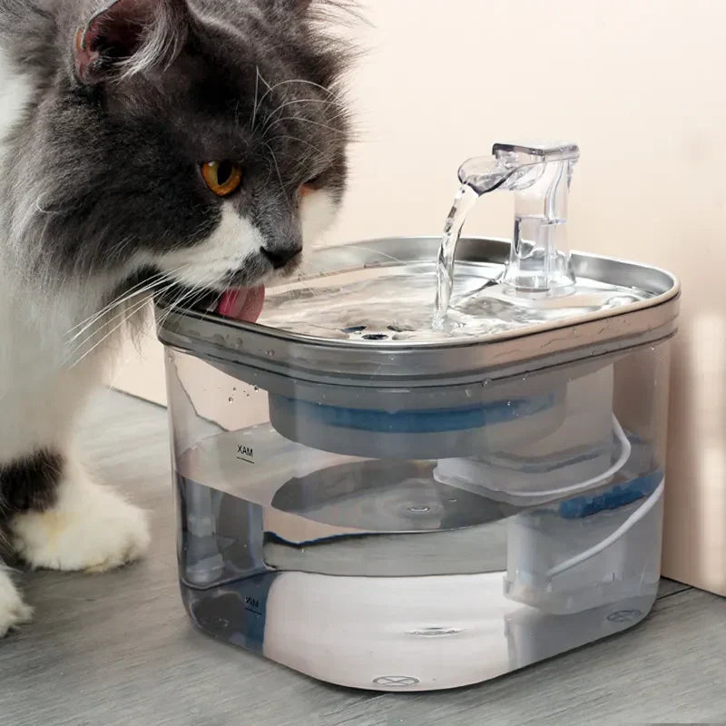 Fresh Water for Your Pets: Automatic Stainless Steel Water Dispenser-enjoy a 19% discount on your purchase