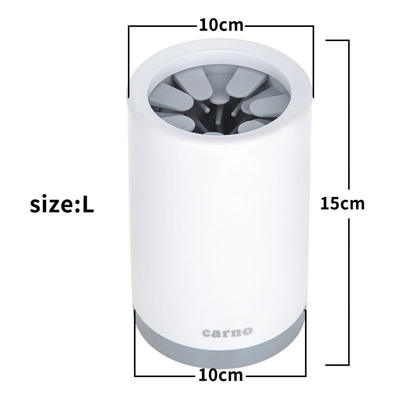 Portable Pet Paw Cleaner Cup - Soft Silicone Brush for Outdoor Cleaning and Grooming