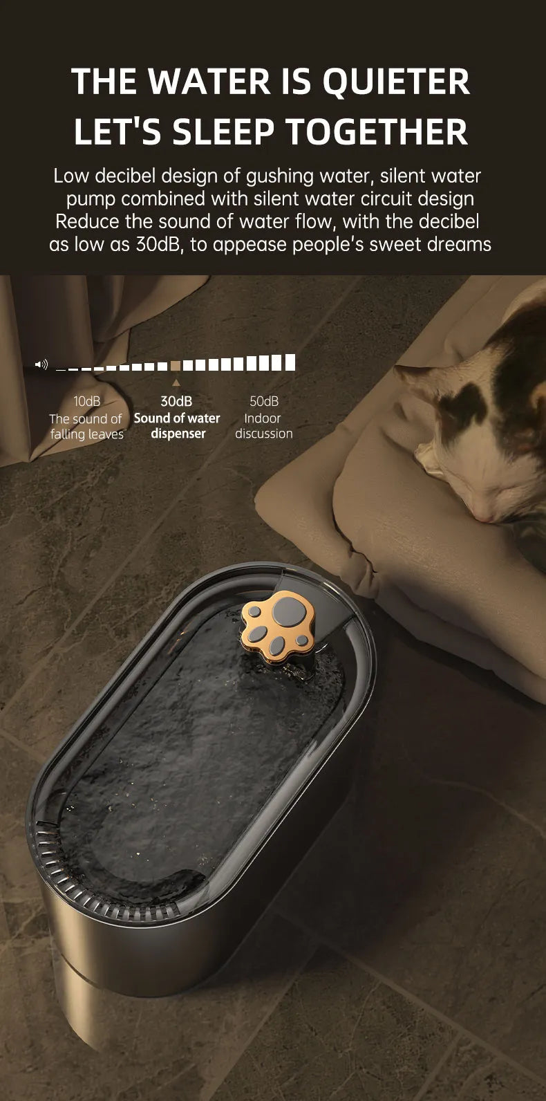 Cat Water Fountain - Modern Design - Ideal for Dogs and Cats - Keep Your Pets Hydrated with Ease