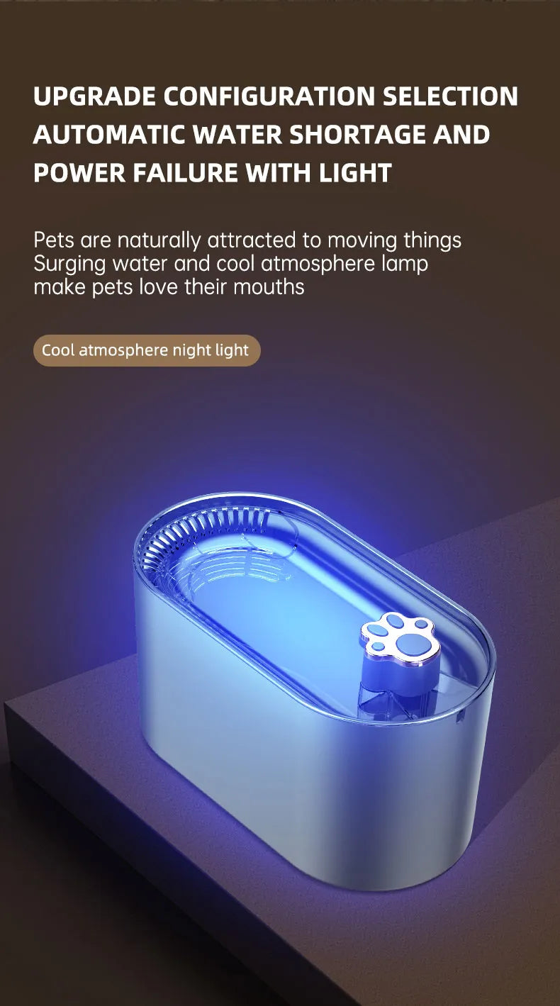 Cat Water Fountain - Modern Design - Ideal for Dogs and Cats - Keep Your Pets Hydrated with Ease