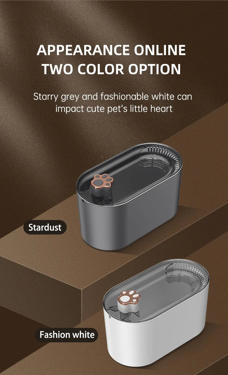 Cat Water Fountain - Modern Design - Ideal for Dogs and Cats - Keep Your Pets Hydrated with Ease