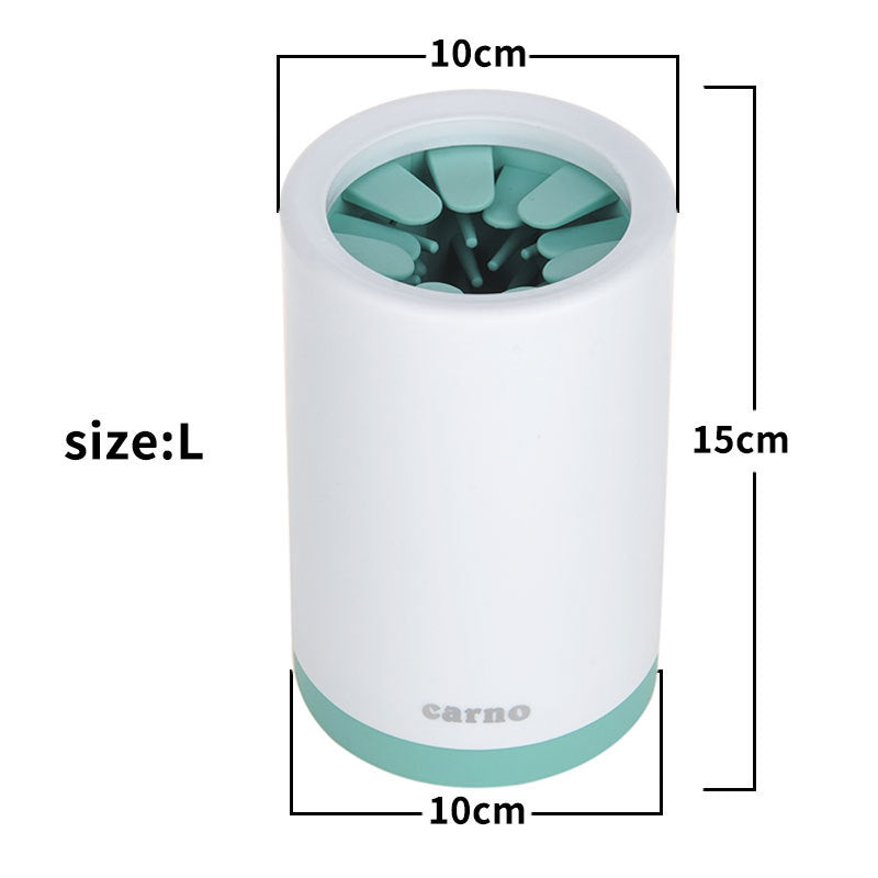 Portable Pet Paw Cleaner Cup - Soft Silicone Brush for Outdoor Cleaning and Grooming