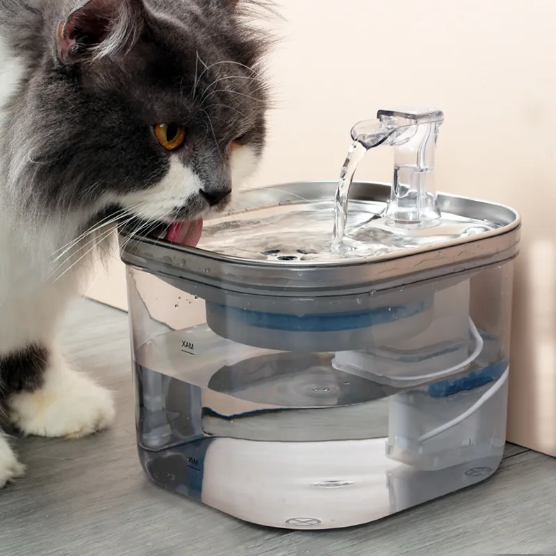Automatic Water Dispenser - Stainless Steel Design - Ideal for Cats and Dogs - Keep Your Pets Hydrated Effortlessly