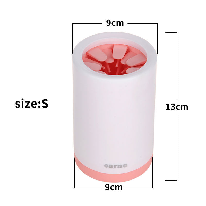 Portable Pet Paw Cleaner Cup - Soft Silicone Brush for Outdoor Cleaning and Grooming