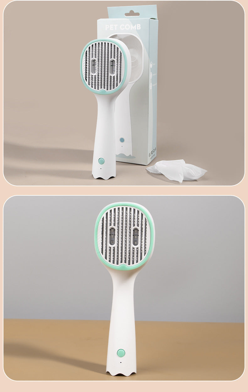 Automatic De-shedding Comb - Ergonomic Design for Pet Cleaning and Grooming