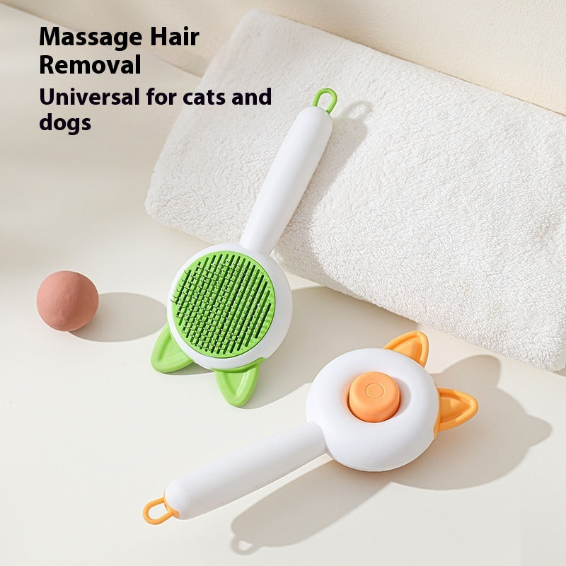 Self-Cleaning Pet Brush for Dogs and Cats - Innovative Grooming Tool for Effortless Pet Maintenance