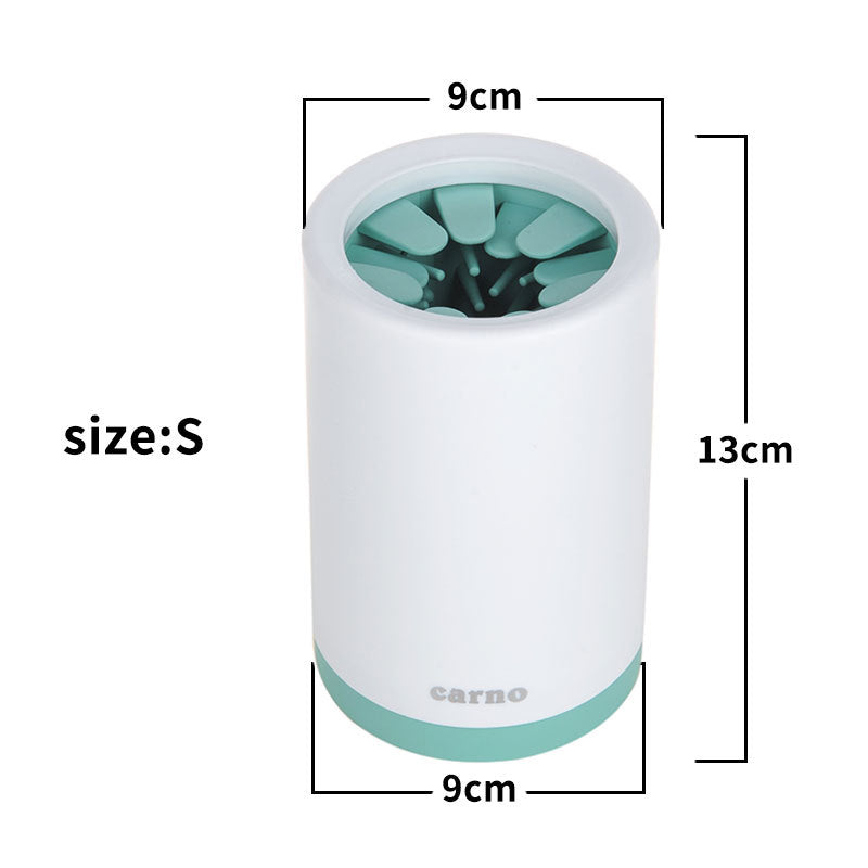 Portable Pet Paw Cleaner Cup - Soft Silicone Brush for Outdoor Cleaning and Grooming