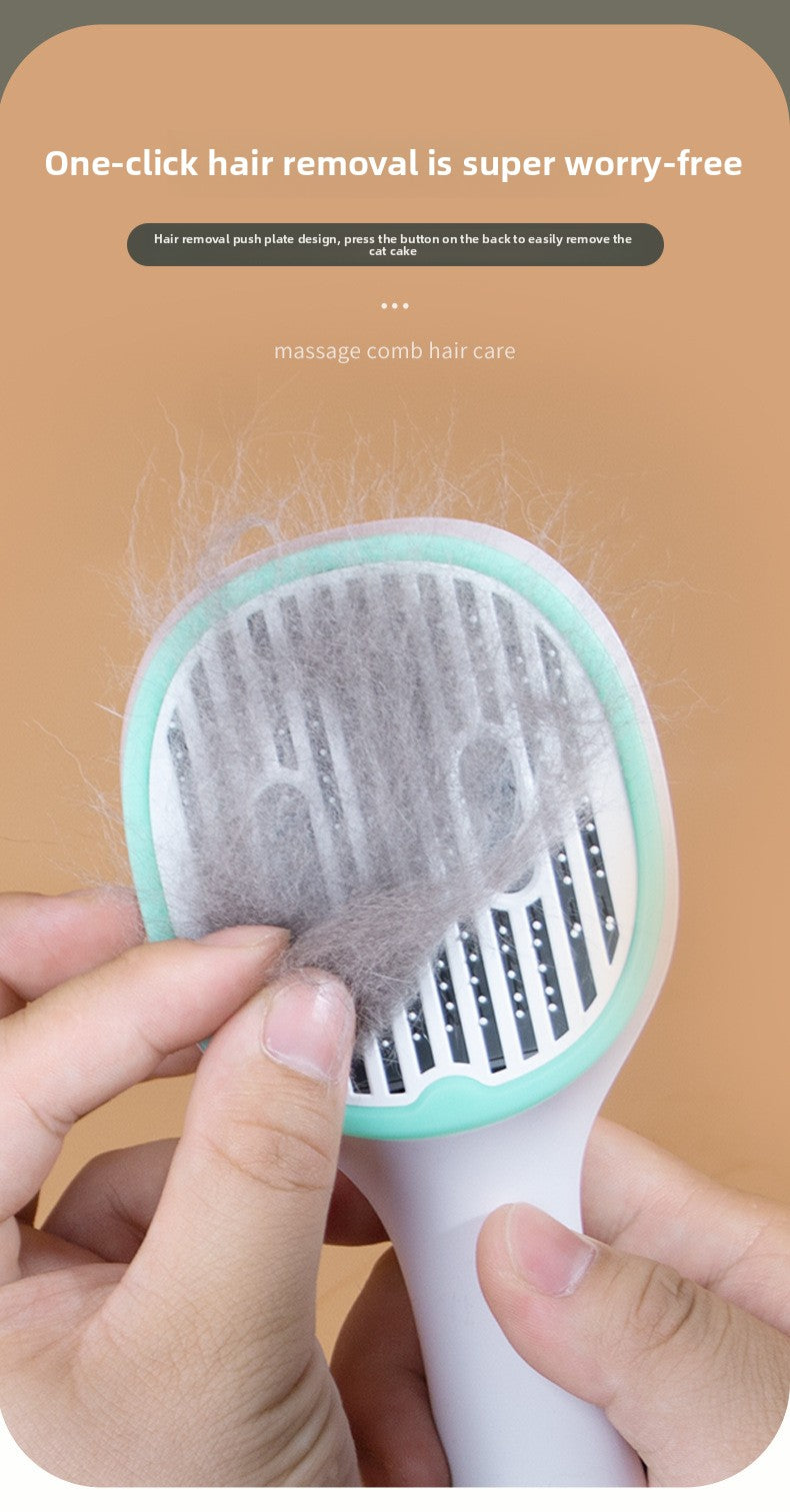 Automatic De-shedding Comb - Ergonomic Design for Pet Cleaning and Grooming