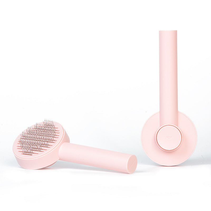 Pet Needle Comb Hair Remover Brush - Self-Cleaning Grooming Tool for Dogs and Cats