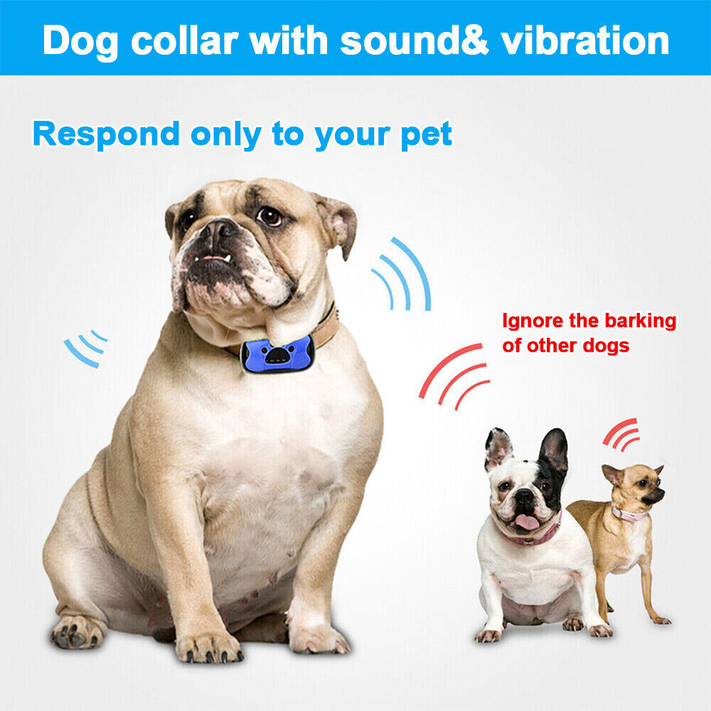 Anti Bell Collar Dog Training Collar Sound Vibration, For Dogs Pet DE