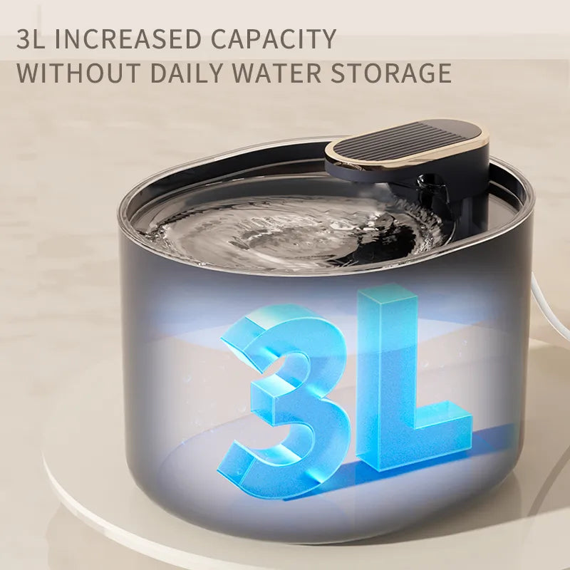 Automatic Pet Water Fountain - Sleek Design - Ideal for Cats and Dogs - Quiet Operation for Peaceful Hydration
