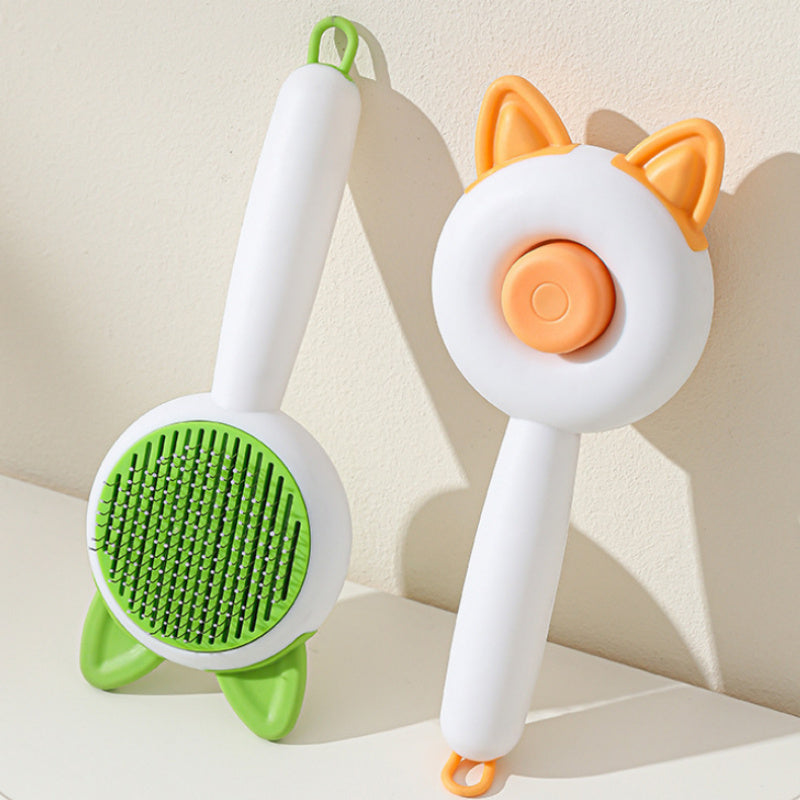 Self-Cleaning Pet Brush for Dogs and Cats - Innovative Grooming Tool for Effortless Pet Maintenance