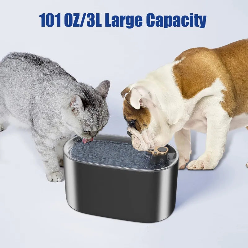 Cat Water Fountain - Modern Design - Ideal for Dogs and Cats - Keep Your Pets Hydrated with Ease