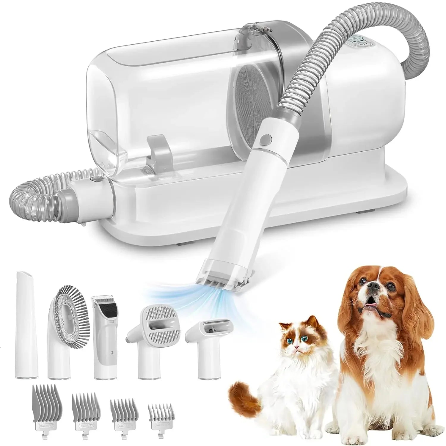 Dog Grooming Vacuum & Pet Grooming Kit | 2.3L Capacity Pet Hair Vacuum Cleaner with Dog Brush | Efficient Grooming Solution for Home