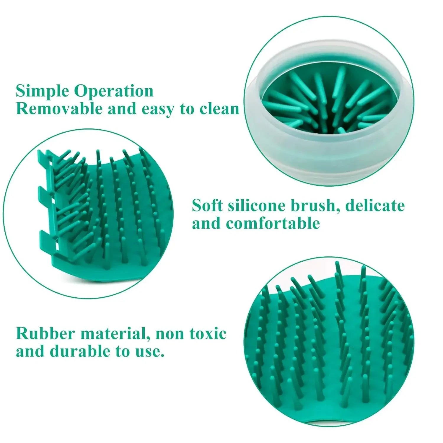 Soft Silicone Pet Foot Wash Cup | Cat & Dog Foot Cleaner | Portable Massage Bath Cleaning Tool with Dog Shampoo Brush