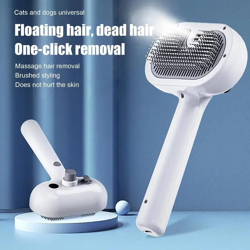 Self-Cleaning Animal Hair Remover Brush for Dogs and Cats - Efficient Grooming Tool for Effortlessly Removing Pet Hair at Home
