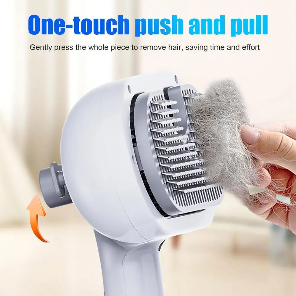 Self-Cleaning Animal Hair Remover Brush for Dogs and Cats - Efficient Grooming Tool for Effortlessly Removing Pet Hair at Home