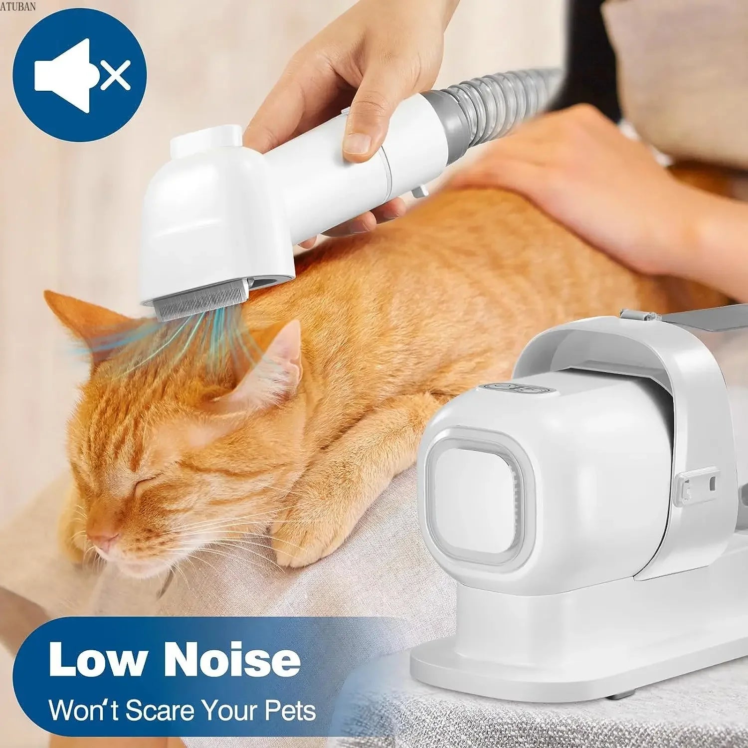 Dog Grooming Vacuum & Pet Grooming Kit | 2.3L Capacity Pet Hair Vacuum Cleaner with Dog Brush | Efficient Grooming Solution for Home