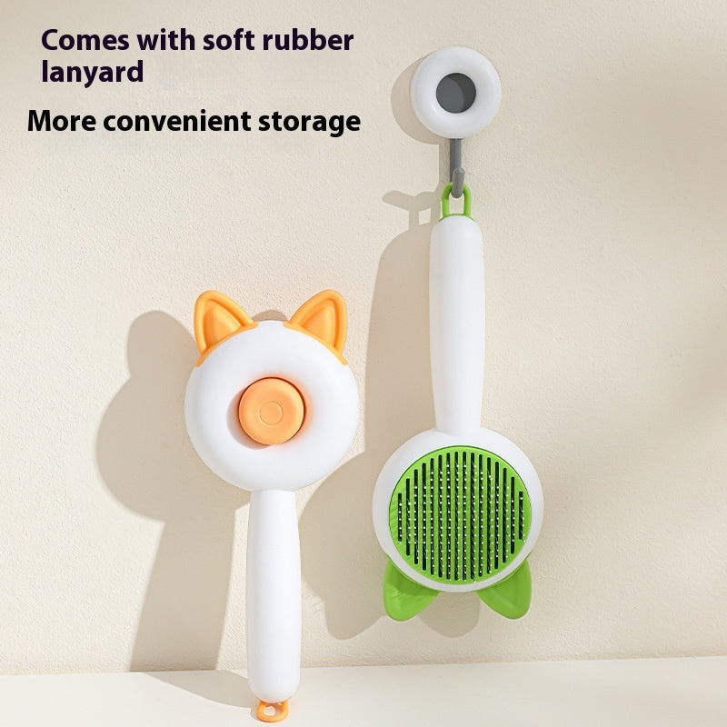 Self-Cleaning Pet Brush for Dogs and Cats - Innovative Grooming Tool for Effortless Pet Maintenance