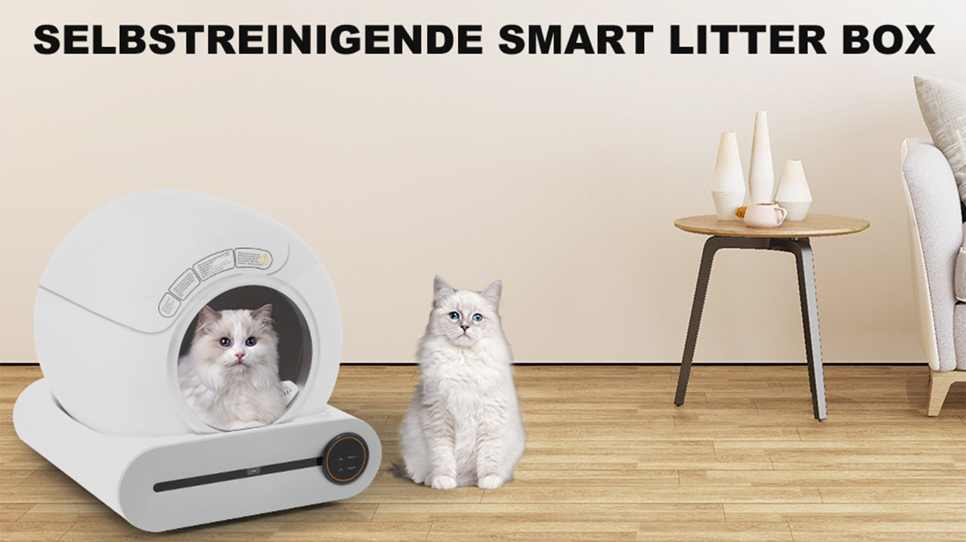 65L Adaptive Self-Cleaning Cat Litter Box for Multiple Cats - Automatic Scooping, Compatible with Various Litter Types, Infrared Sensor, Odor Elimination, App-Controlled, Safe Child Lock