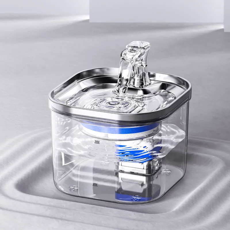 Automatic Water Dispenser - Stainless Steel Design - Ideal for Cats and Dogs - Keep Your Pets Hydrated Effortlessly