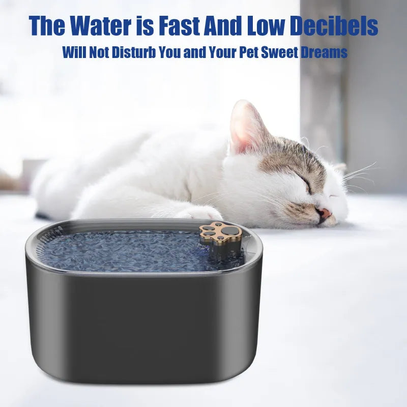 Cat Water Fountain - Modern Design - Ideal for Dogs and Cats - Keep Your Pets Hydrated with Ease