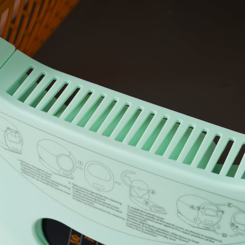 65L Adaptive Self-Cleaning Cat Litter Box for Multiple Cats, Automatic Suction, Suitable for Many Kinds of Litter, Infrared Sensor, Eliminates Odor, APP Controlled, Child Safety Lock